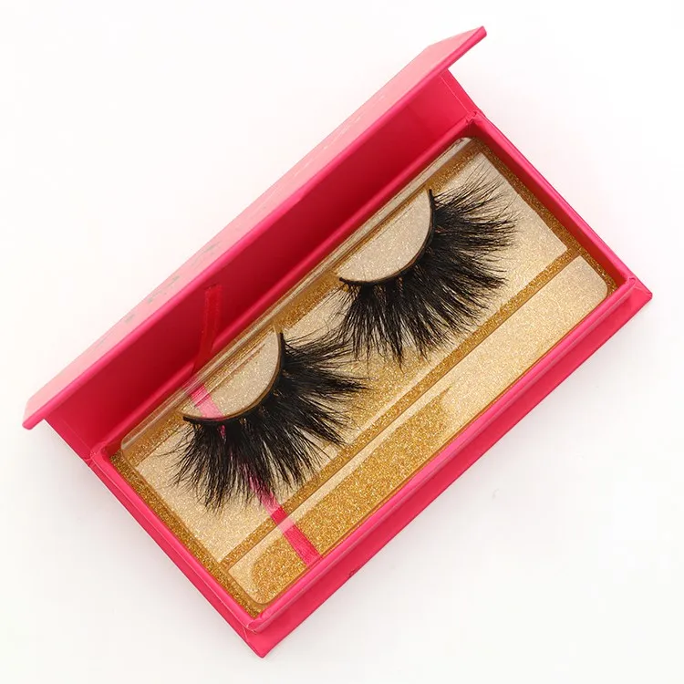 

Customized Wholesale 25MM 5D 100% Mink Eyelashes With Custom Made Packaging, Natural black
