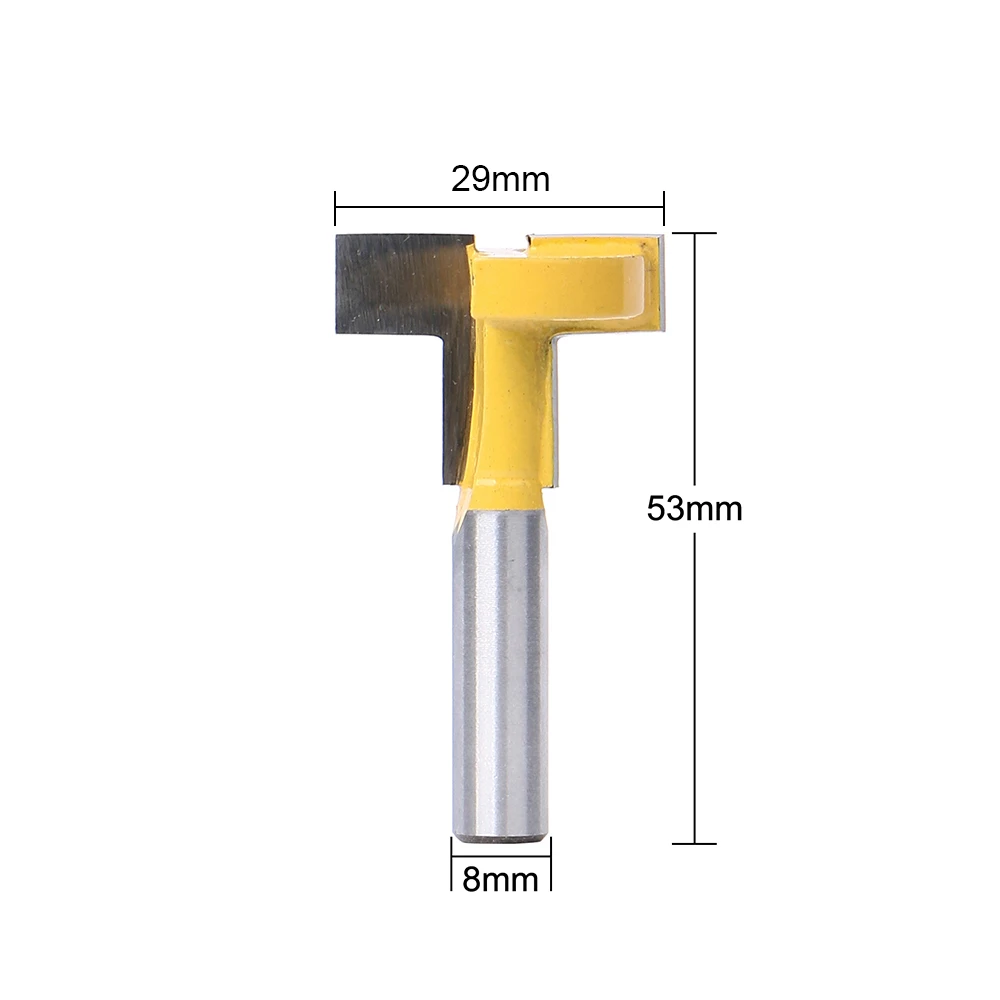 8mm Shank T-Slot Router Bit Carbide Tipped Woodworking Cutter for PowerTool