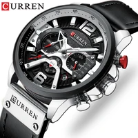 

CURREN Mens Watches 8329 Top Brand Luxury Leather Sports Watch Men Quartz Fashion Chronograph Man Clock Waterproof Relogio