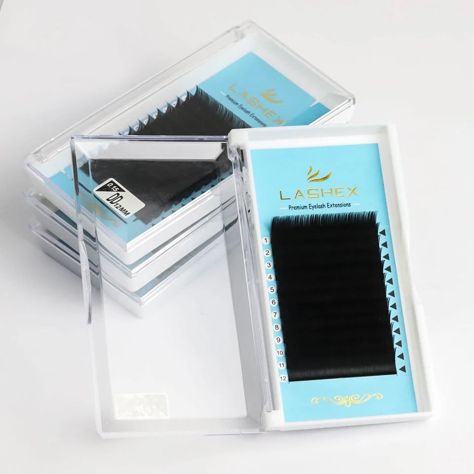 

0.03 Korean PBT 25mm private label mink lashextensions individual lashes las supplies lash trays volume cashmere eyelash, Natural black or customization