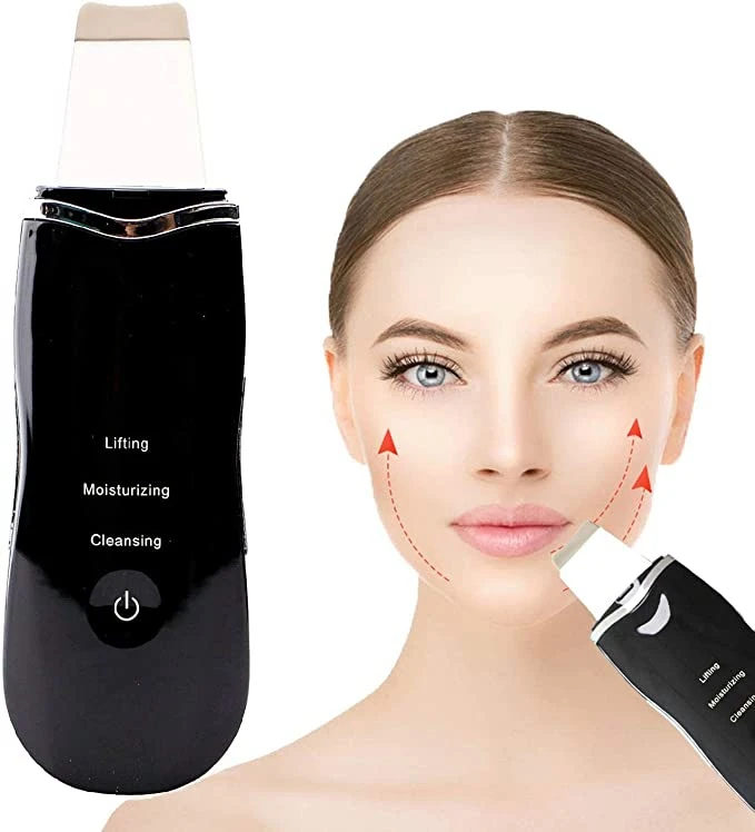 

2021 Professional Portable Sonic Spatula Face Ionic Peeling Beauty Machine USB Rechargeable Ultrasonic ionic Skin scrubber