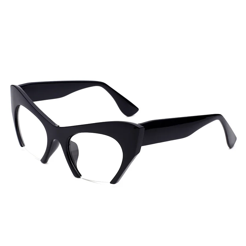 

Customized logo Bright red Cat Eye Style Butterfly irregular Sun glasses uv400 CE colourful cat's eye half frame sunglasses