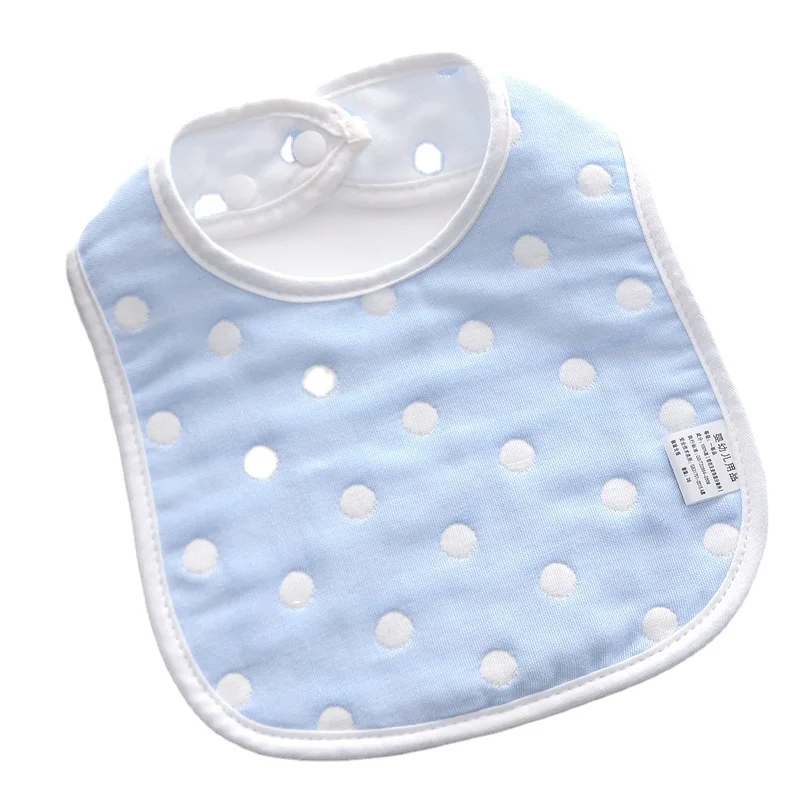 

6 Layer Jacquard Gauze Muslin U-shaped Bib Baby Eating Bib, Picture showed or customized