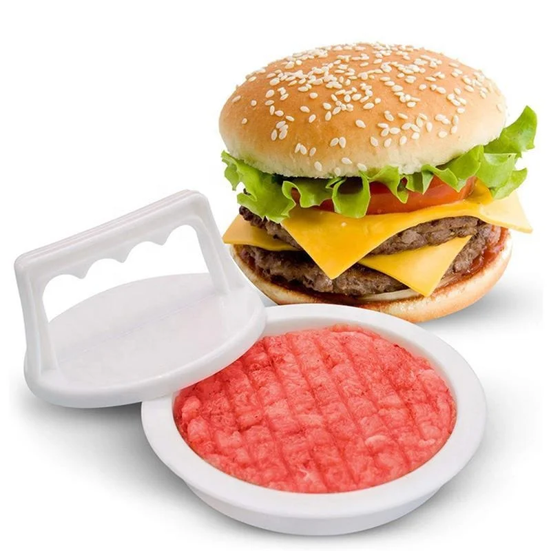 

Round Shape Hamburger Press Food-Grade Plastic Meat Beef Grill Burger Press Patty Maker Manually Poultry Tools, White