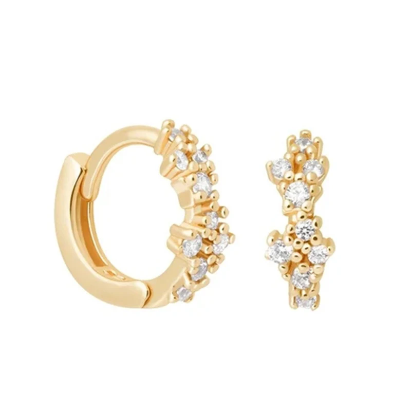 

European and American Light Luxury Style 925 Sterling Silver Diamond Elegant Earrings for Lady