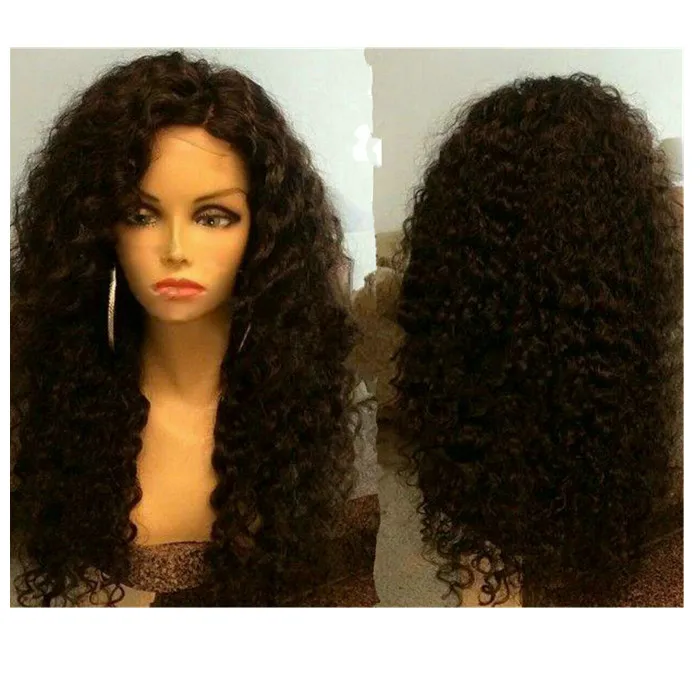 

Free Shipping Kinky Curly Wig 13x4 Pre Plucked Lace Wigs 180% Density Peruvian Remy Lace Front Human Hair Wigs For Women