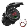 Waterproof Adapter On Off Switch Quick Charge 3.0 usb car charger volt meter for 12V/24V Car RV ATV Boat