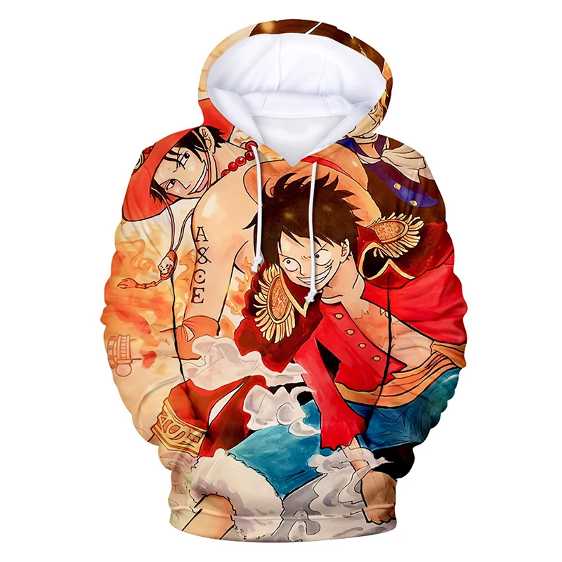 

One Piece Anime Hoodie 3D Hoodies Men Clothes One Piece Luffy Print Pullovers Harajuku Tops Streetwear Custom Hoodie Printing, Customized color