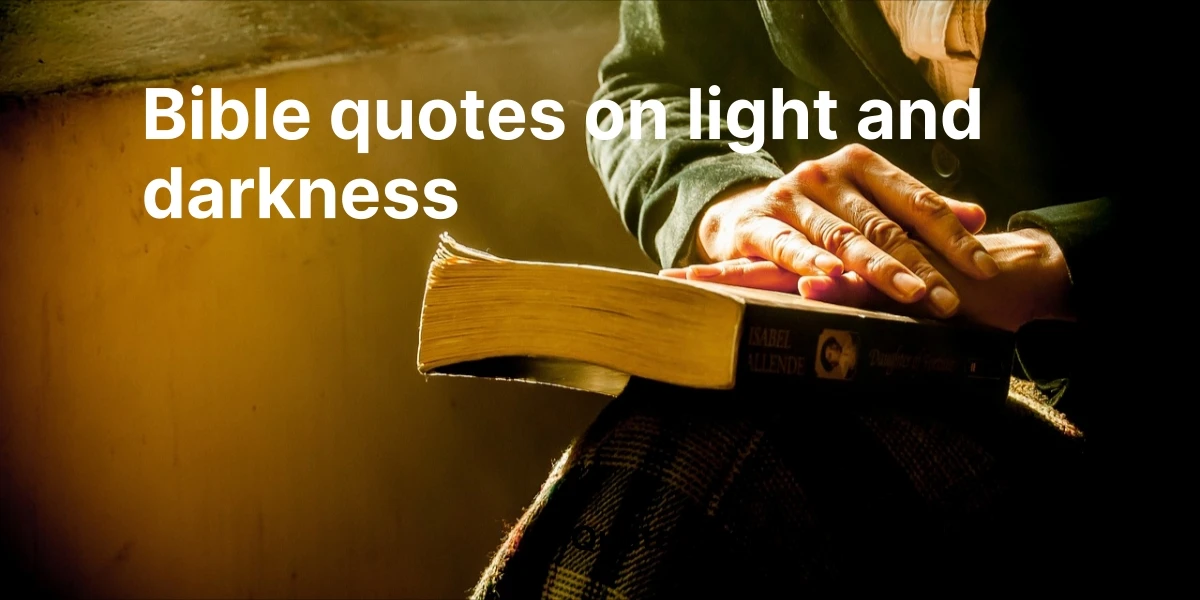 bible quotes on light and darkness