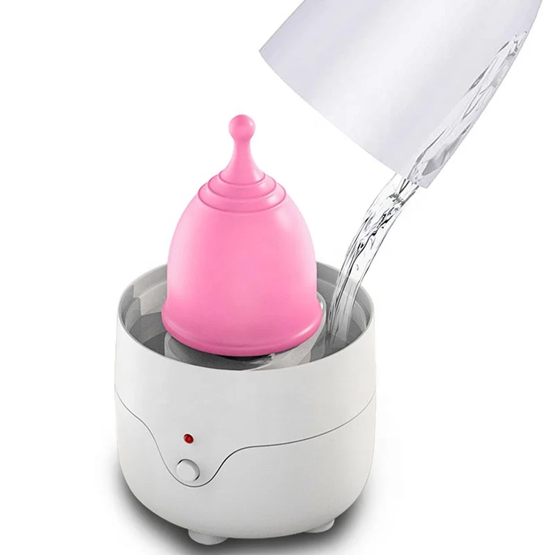 

Kill 99.9% of Harmful Substances High Temperature Steam Sterilization Portable Menstrual Cup Steamer Sterilizer, White