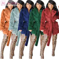 

M3098 hot sale solid color winter rabbit fur Fashion Clothing Manufacturers Womens Clothing Coat For Women