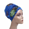 New Elegant Sequined Peacock Embroidery Long Velvet Turban Head Wrap Nigerian Turban stylish Head Wrap Scarf TJM-38N