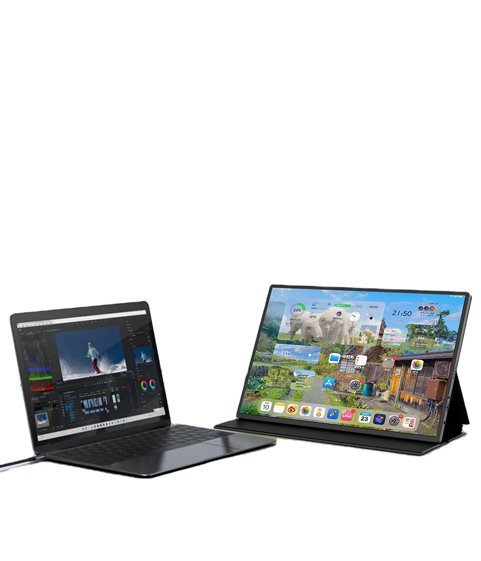 

18.5 inch screen portable monitor HDMI-compatible upgradation type-c interface second screen 7 inch LCD display for PC