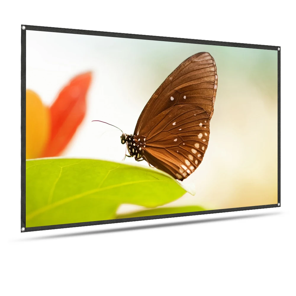 Factory Directly Sale Manual Pull Down Screen Projector Screen Projection Screen with 16:9 Format