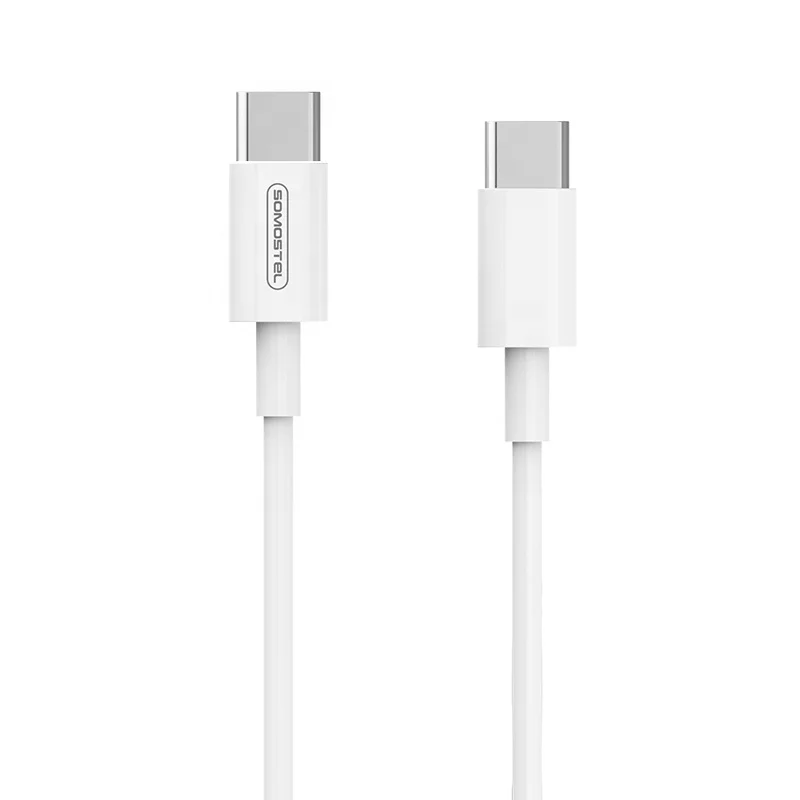 

Somostel BT10 120CM Length 18W PD cable de datos 2A Max TPE Fast Charging Data Cable With Iphone/V8/Type-C connector, White