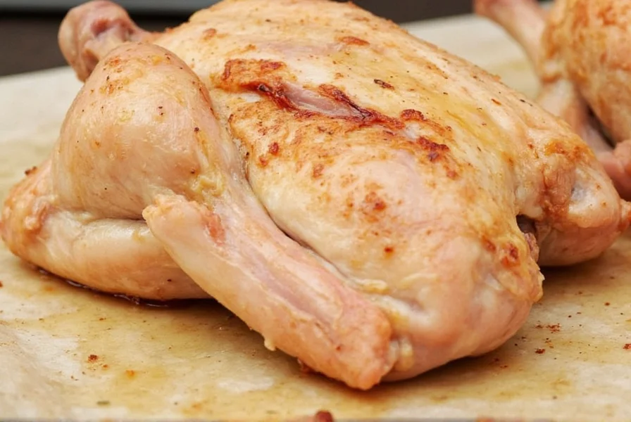 Comparison of a chicken breast before and after brining