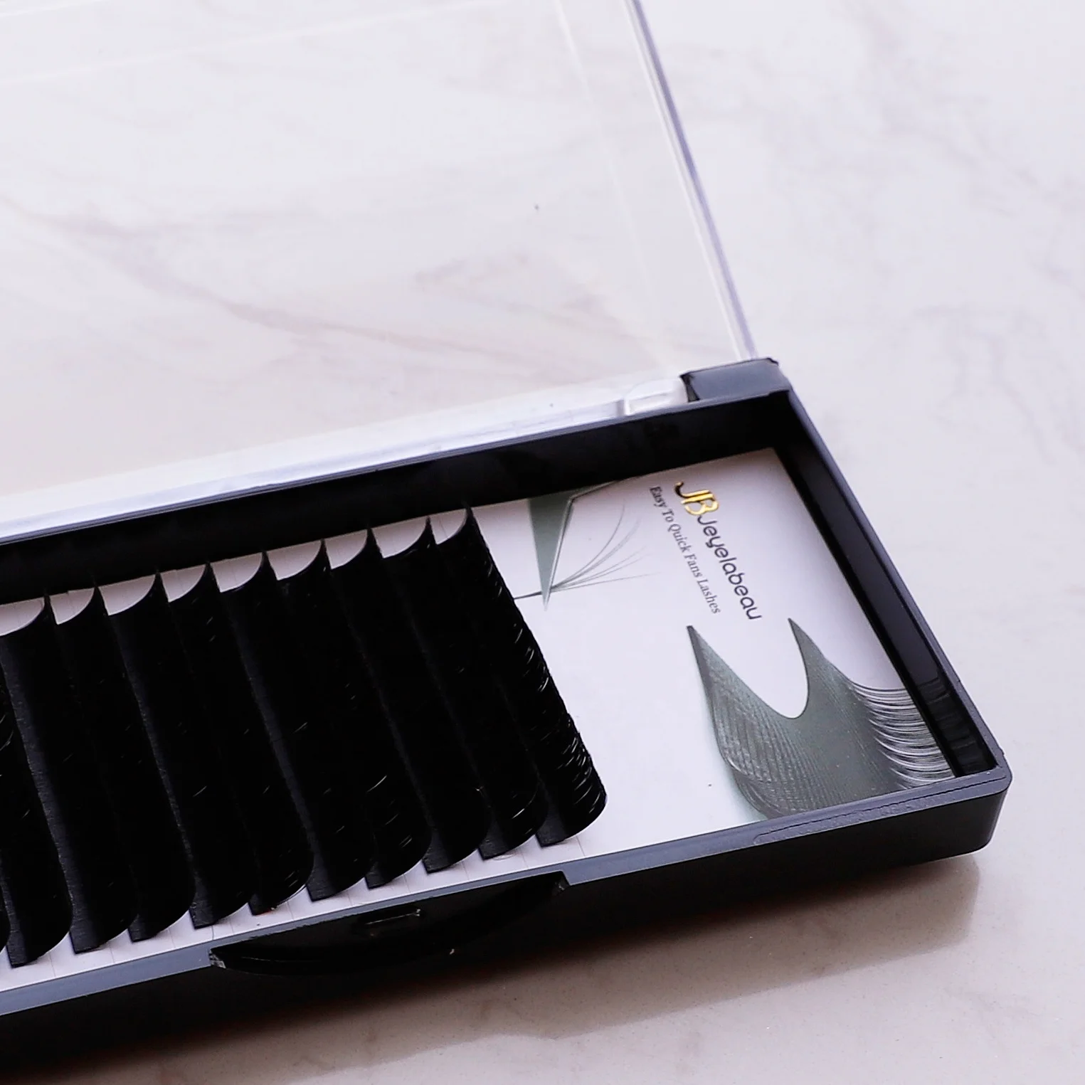 

Korea pbt volume eyelashes 0.07mm C D curl 14mm easy fanning fast fanning bloom eyelash extension, Natural black