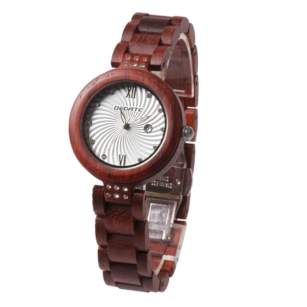 

Bewell Custom Logo Wooden Watch Women Private Label Watches for Lady Quartz Waches Ladies Fashion Watch