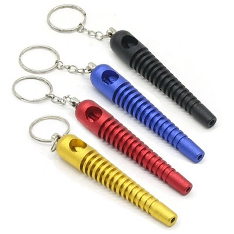 

Metal New Thread Scrub Smoking Pipe Portable Keychains Detachable Smoking Accessories jhcentury, Random