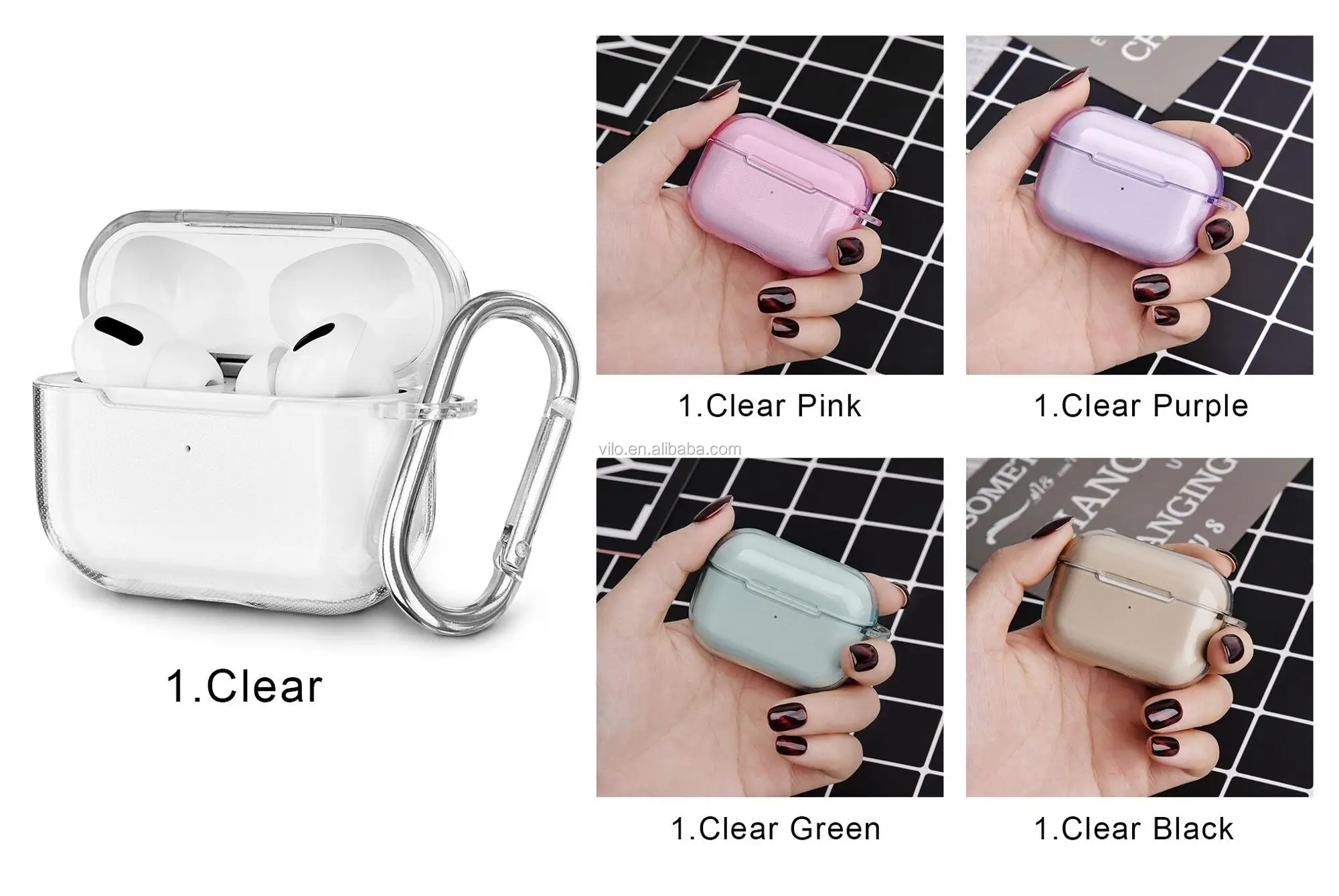 For Airpod Pro Case Transparent Clear Tpu Cover Soft Shockproof