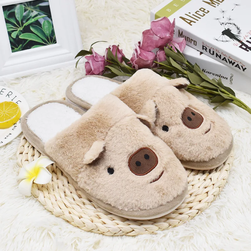 

Hot Sale Household Men Women Shoes Bedroom Cotton Soft Slippers winter Slippers Indoor, Brown,pink