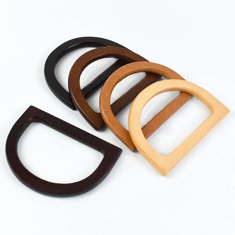 

Meetee B-H056 12*8.5cm D-shaped Semicircle Hand-woven Handbag Wallet Frame Sewing Accessories Wooden Bag Handle