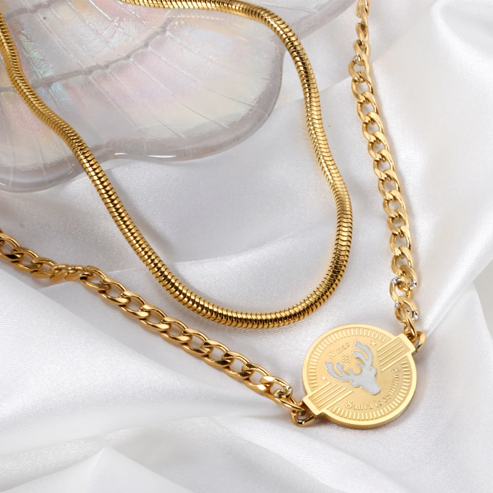 18K Gold Plated Stainless Stee