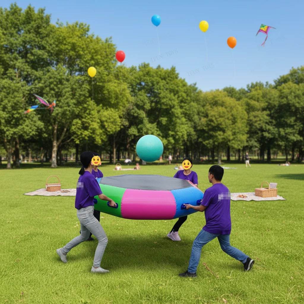 Outdoor Play Equipment Beach Inflatable PVC Games Thunder Drum the Stars Surround the Moon Team Building