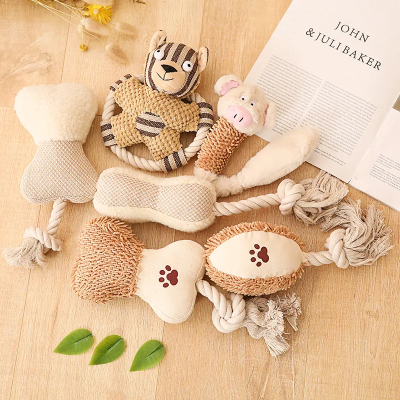 

Hot Selling Dogs Eco Friendly Plush Durable Pet Supplies Toys With Rope