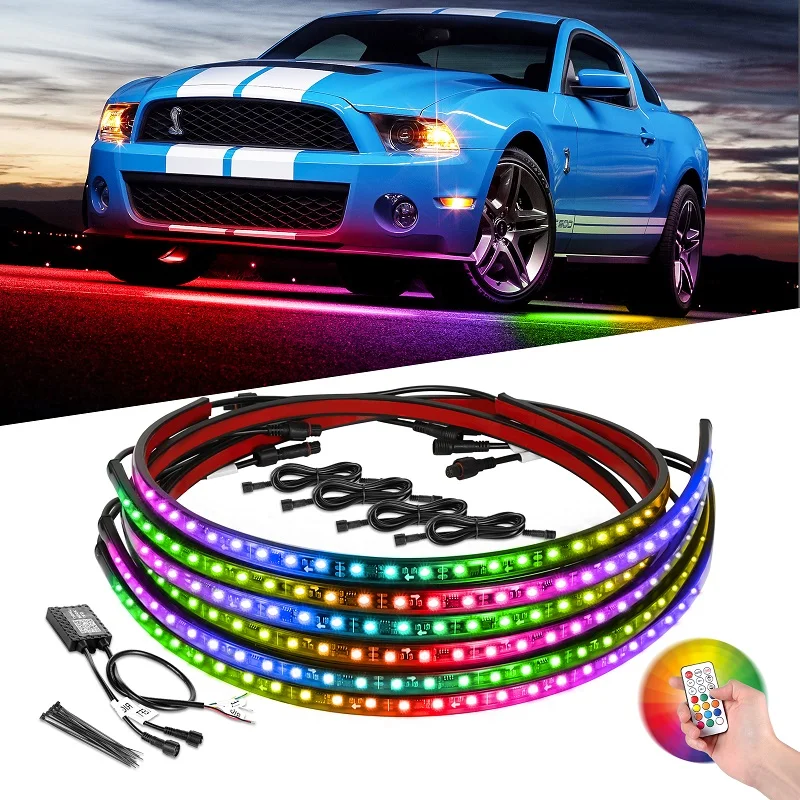 

2x60 + 4x20 Inch Multi Color Glow Effect and Signal Lights Under Car Led Lighting