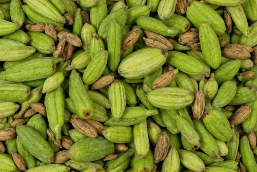 Spice rack with green cardamom
