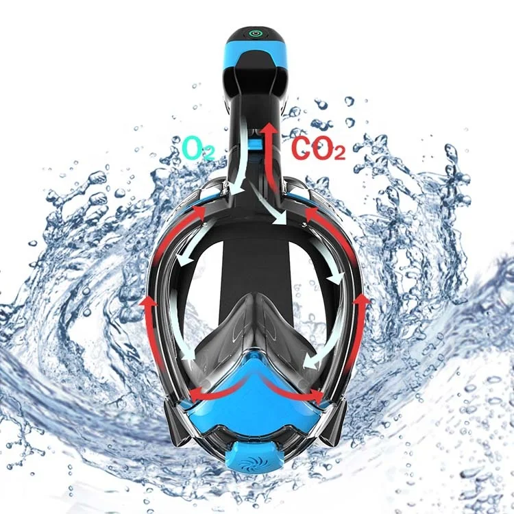

Scuba Regulator Anti fog Folding Snorkeling Mask full face mask diving tank commercial diving equipment, Black/blue/pink/green/light blue