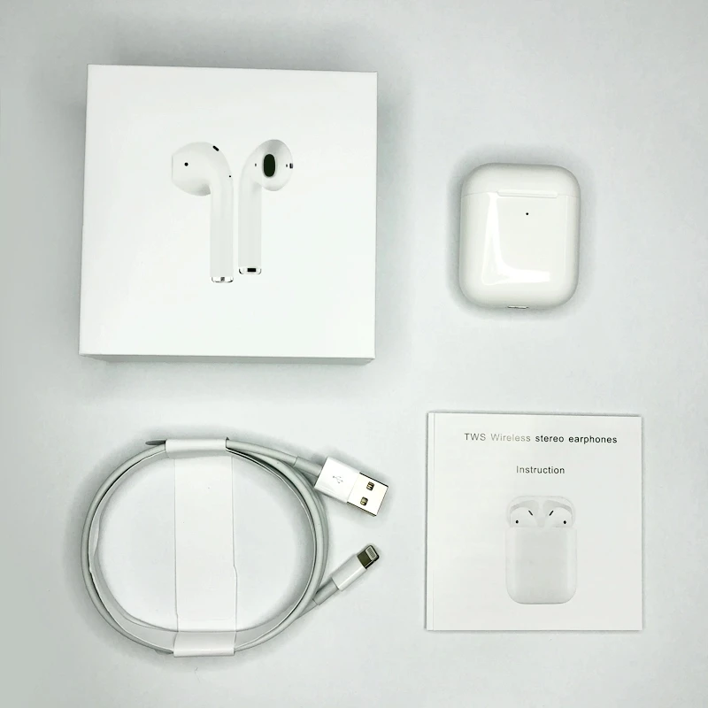 i500tws like real air2 pods i500 tws 2020 airoha 1536 bluetooths earbuds i500 tws black with wireless charger - ANKUX.COM