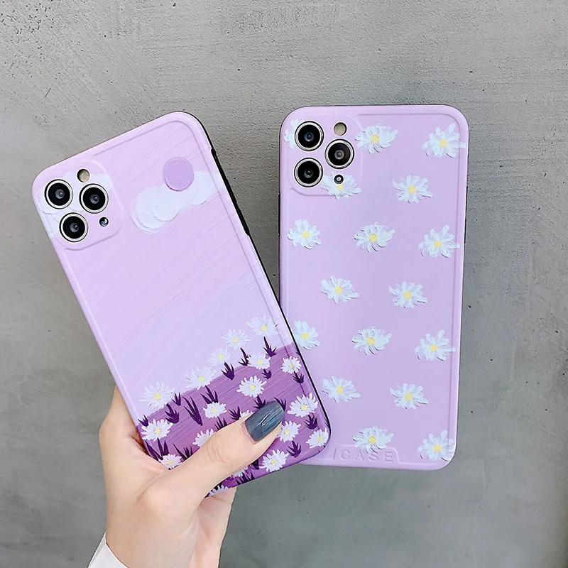 

Free Shipping IMD Soft TPU Daisy Sketch Phone Case for Apple iPhone 7 7 Plus XS 11