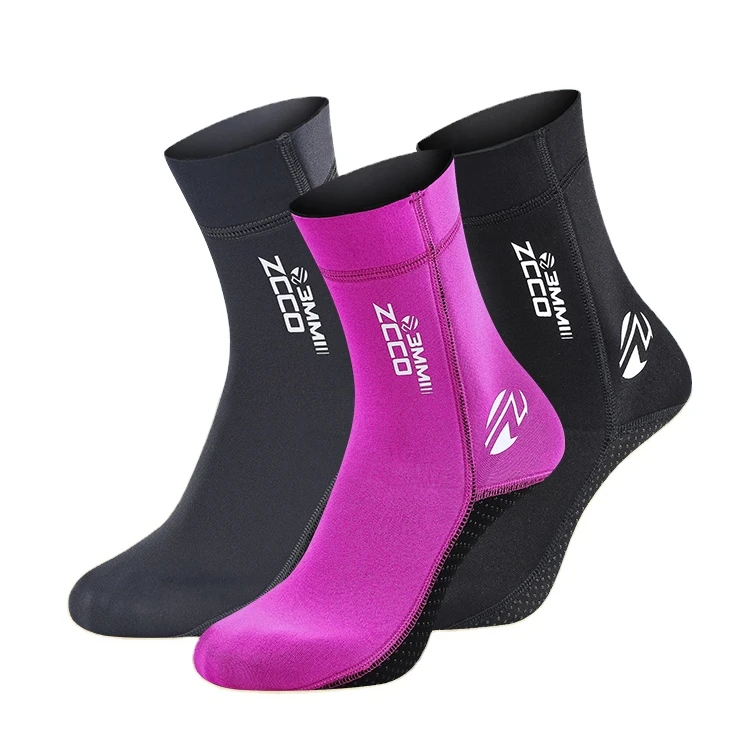 

3mm 5mm for female in pieces kayaking swimming pool neoprene silicone beach socks water proof rubber waterproof diving socks, Black,dark grey,pink