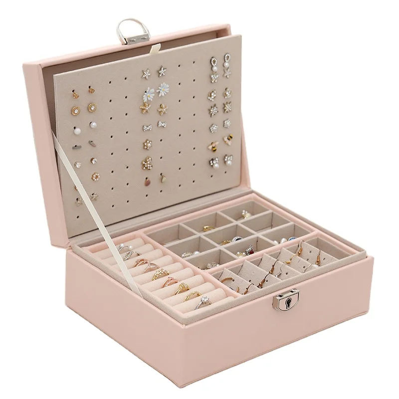 Hot selling travel jewelry box luxury jewelry case large capacity jewelry box storage