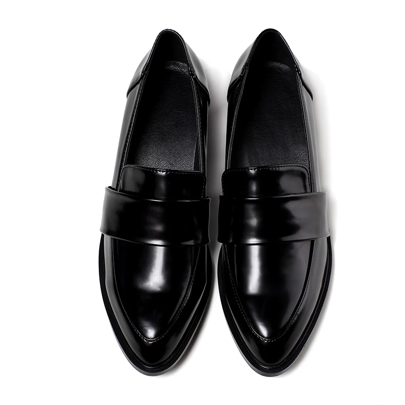 

Hot selling concise flat loafers vintage classic all-match comfortable hard-wearing fashionable black brown size 35-42