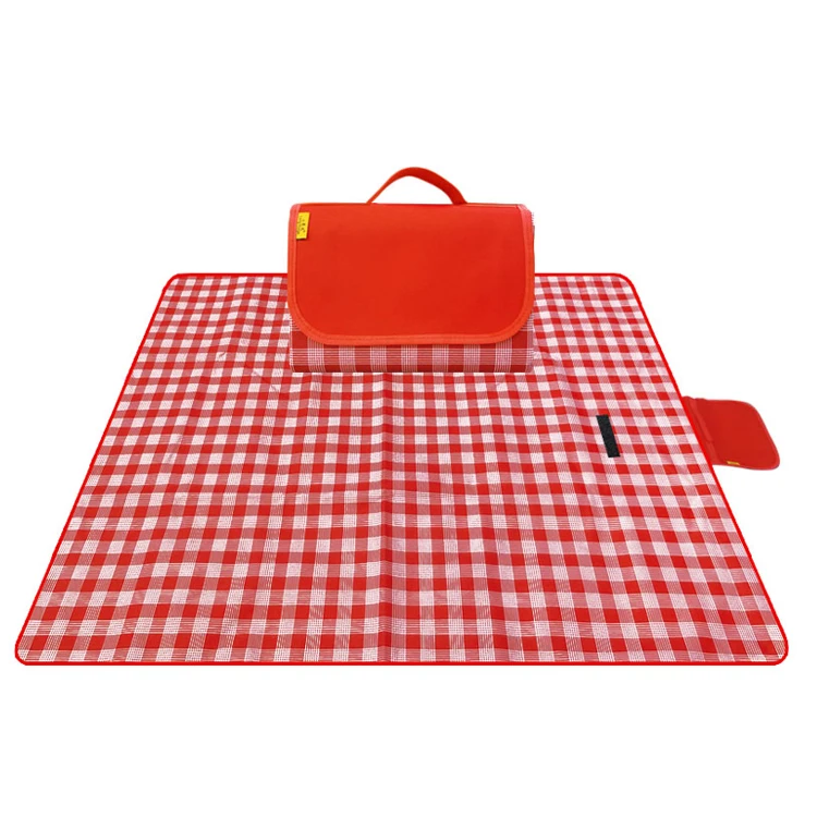 

BSCI Factory Custom Friendly Outdoor Extra Large Foldable Reusable Washable Red Plaid Waterproof Travel Camping Picnic Blanket