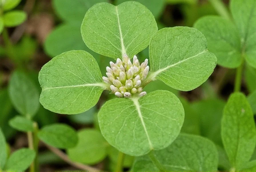 Burr clover growing as a sustainable lawn alternative in a residential setting
