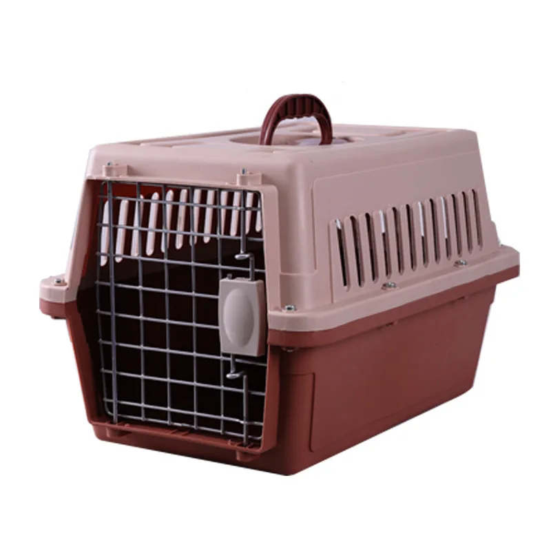 

Wholesale Portable Small Pet Dog Cat Carrier Travel Flight Transport Cage Crates Kennels, As picture