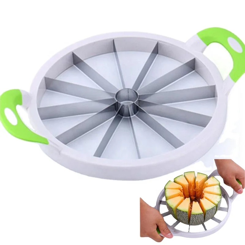

Large-scale Watermelon Slicer Stainless Steel Fruit Slicer Kitchen Fruits And Vegetables Fruit Tools Easy To Use, Green
