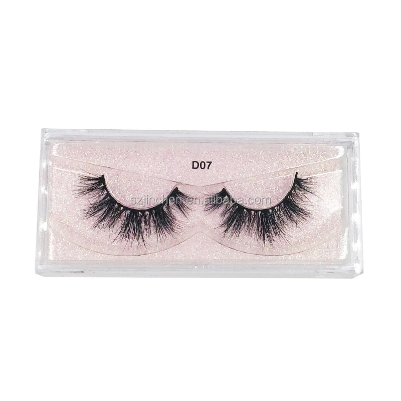 

Wholesale real mink eyelashes D07 high quality natural volume fake eyelash private label