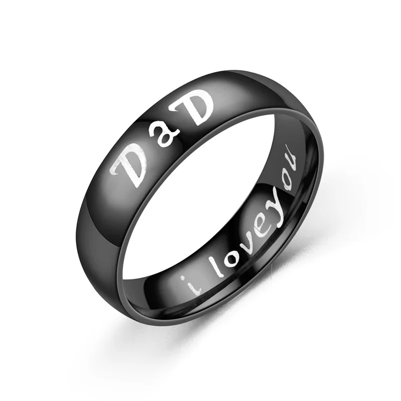 

2021 Sailing Jewelry LOVE Dad Mens Ring Dad Father Gifts Ring Stainless Steel Mens Ring