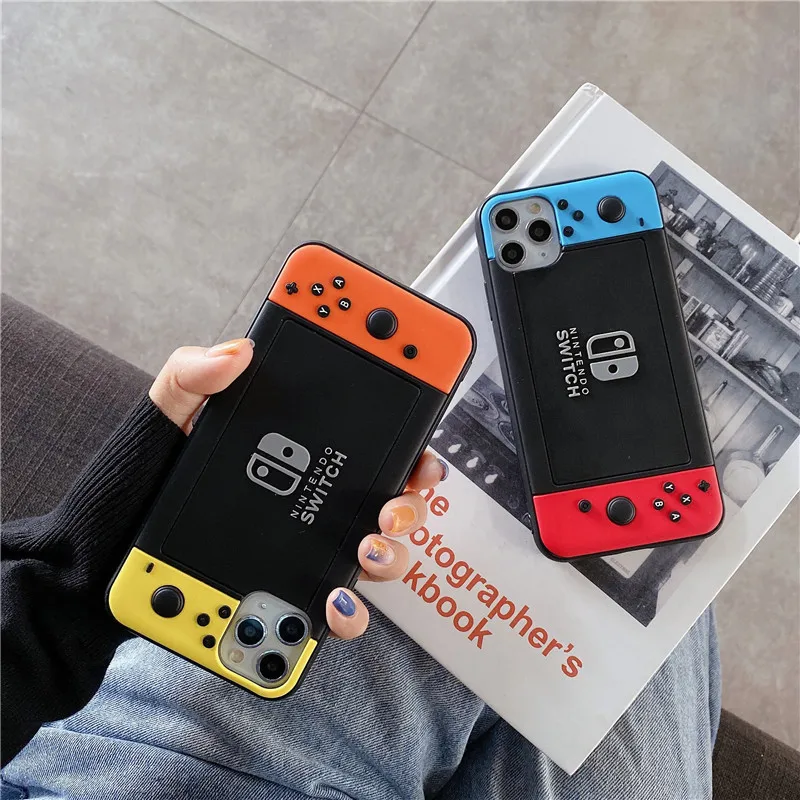 

Cute Hot-Blooded Gaming Skin Soft Silicone Protective Mobile Phone Covers For iPhone 13 12 11 Pro Max Nintendo Game Case, As picture shows