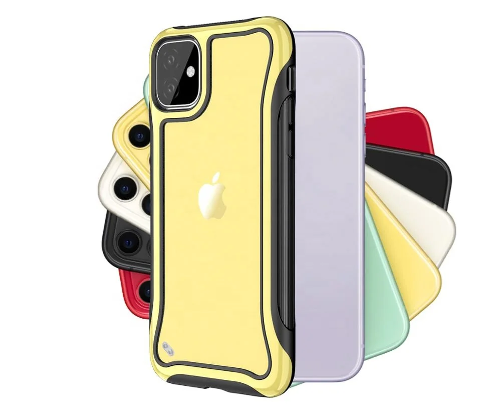 

Shockproof Hybrid TPU + PC Clear Phone Case Cover For Iphone 11/11pro/11pro max, Multi-color, can be customized