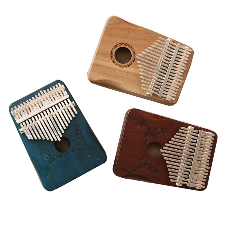 

High quality mini wood acoustic musical instrument kalimba 17 keys thumb piano mahogany thumb piano musical Instrument wholesale, Much