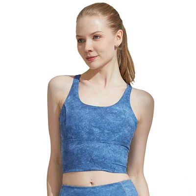 

Fitness Wear Strappy Stripe Sports Running Gym Sportswear Womens Yoga Bra
