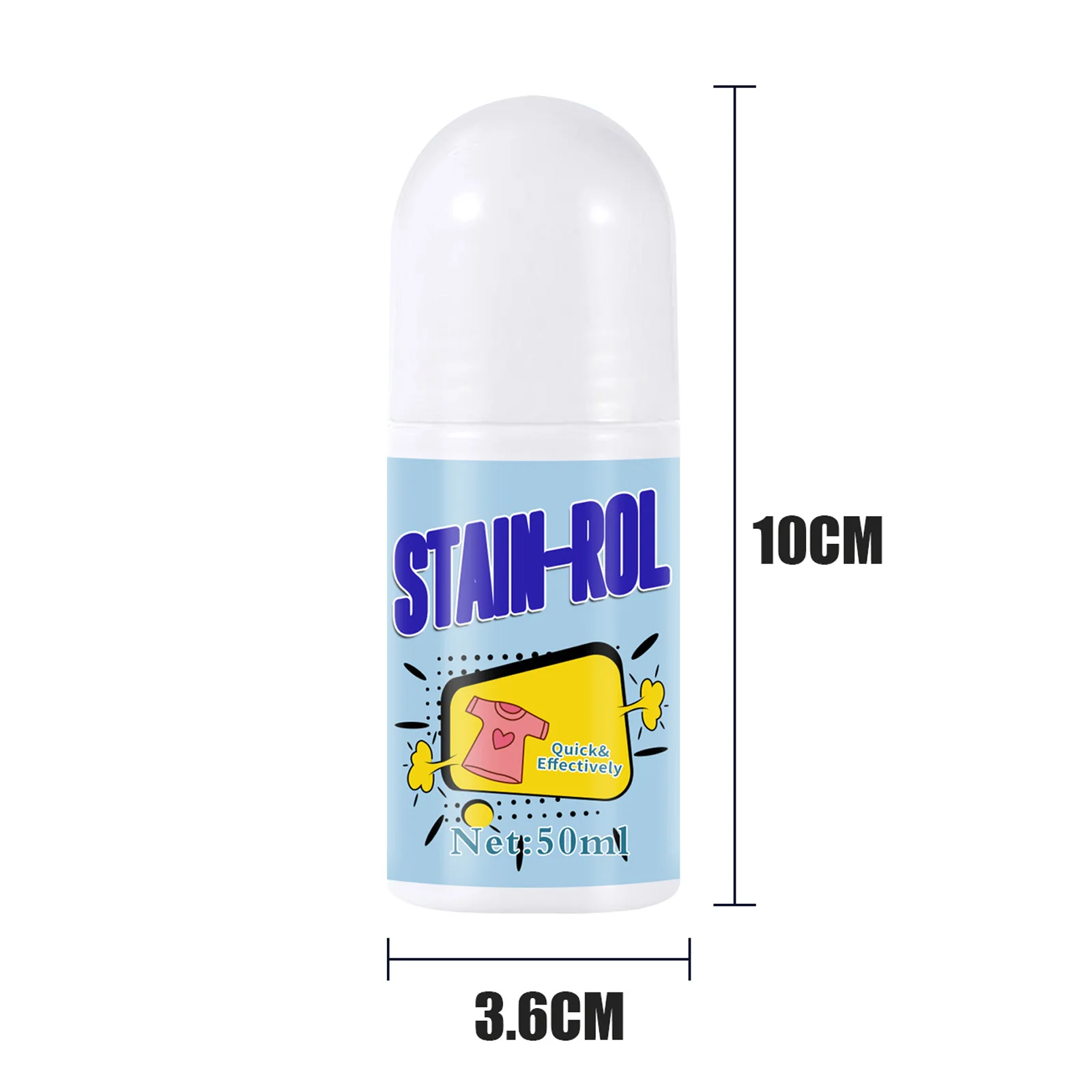 

clothes stain remover portable instant stain remover pen no-wash stain remover roller-ball cleaner for clothes, White+blue