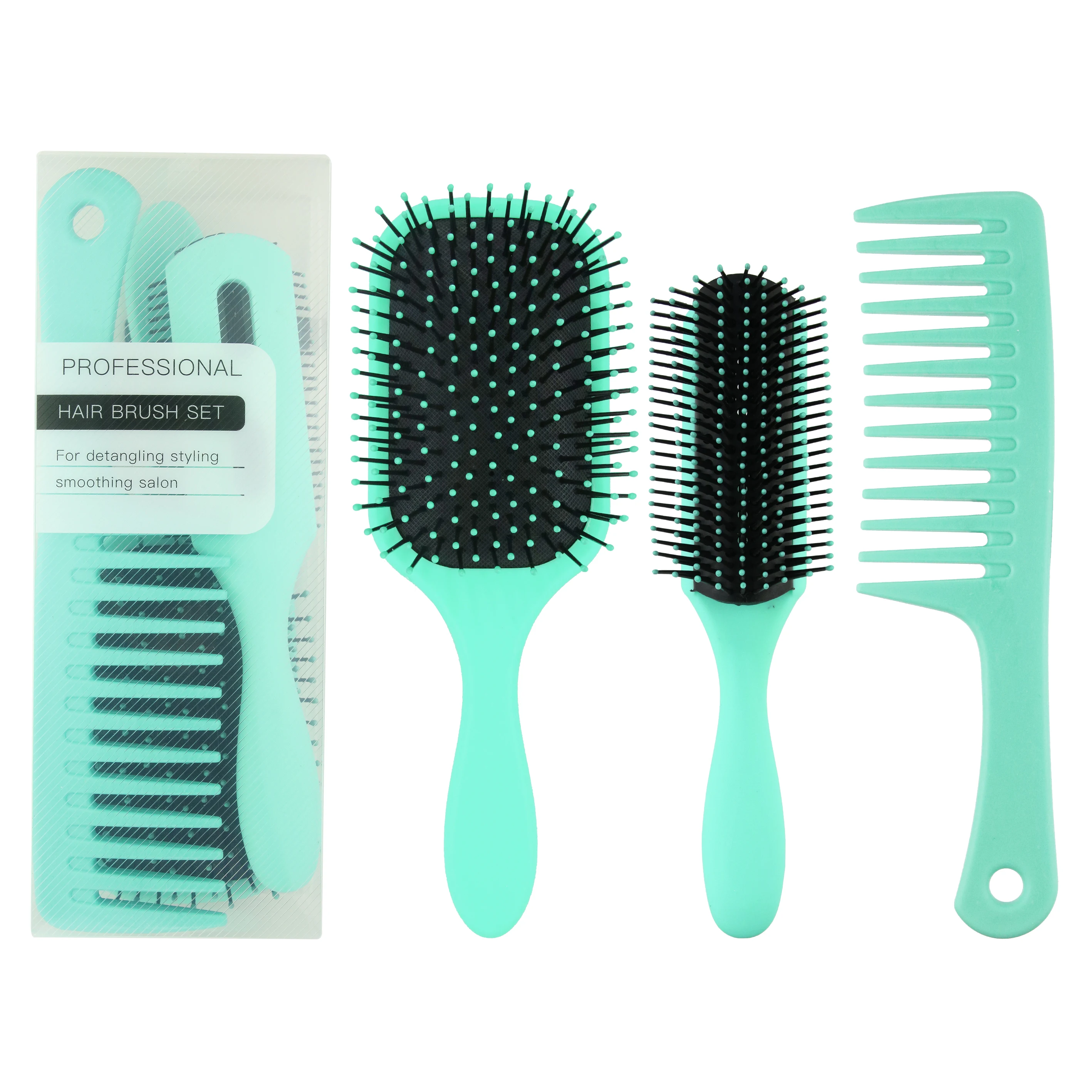 

Detangle Hair Brush Wholesale Nylon Bristle Hair Detangler Brush Carbon Anti Static Comb, Customized color