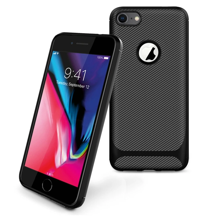 

XINGE Business Style Carbon Fiber Soft Case For Apple Iphone 7 8 Plus